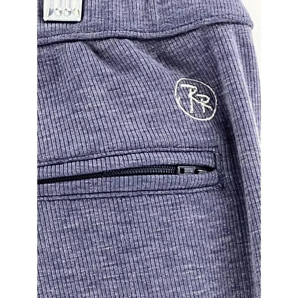RAIL RIDERS LOVE OF ADVENTURE RECYCLED POLYESTER BLUE JOGGERS ZIP ANKLES MEDIUM - Picture 3 of 10